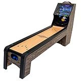 American Legend 9’ Arcade Speedball Game with Electronic Scoring, Automatic Ball Return, LED Lighting & 4 Game Balls, Walnut Finish