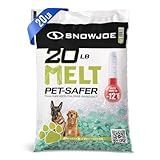 Snow Joe Pet-Safer Ice Melt Blend, Safer for Concrete and Sidewalks, 20 Pounds, MELT20PET - CMA Formula, Long-Lasting and Non-Tracking