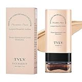 Face and Body Moisturizing Concealer Foundation,Flawlessly Covers Dark Circles, Wrinkles, Fine Lines. Features a Built-in Soft, Dense Brush Head.Medium-Dark and Natural Shades, 0.17 oz (02#NATURE)