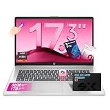 HP 2025 17 inch Touchscreen Business laptops, with Lifetime Office Pro & Copilot Key, AMD Ryzen 5 7430U (6 cores), Wi-Fi 6, Numeric Keyboard, Windows 11 Pro, w/Accessories (32GB RAM, 1TB SSD)