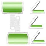 Reusable Washable Lint Roller 5 Pack, Sticky Travel Lint Roller, Portable Compact Pet Hair Remover Cleaner with Cover for Clothes, Pet Hairs, Carseats, Include Mini and Medium Size