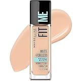 Maybelline Fit Me Matte + Poreless Liquid Oil-Free Foundation Makeup, Creamy Beige, 1 Count (Packaging May Vary)