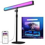 NEEWER Dual Sided RGB LED Streaming Key Light, Smart Desk Lamp Compatible with Alexa Google Assistant for Gaming Video Conference, 16 Million Colors, 2700K-7000K/CRI97+ Studio Tube Lighting, NG01