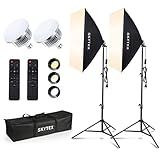 Skytex Softbox Lighting Kit 2Pack 20x28in Soft Box | 85W 2700-6400K E27 LED Bulb Continuous Photography Lighting, Photo Studio Lights Equipment for Camera Shooting, Video Recording