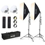 Skytex Softbox Lighting Kit 2Pack 20x28in Soft Box | 85W 2700-6400K E27 LED Bulb Continuous Photography Lighting, Photo Studio Lights Equipment for Camera Shooting, Video Recording