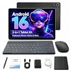 Jeazans Android 16 Tablet 10.1 Inch, 2-in-1 Tablet Bundle with Keyboard