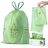 SUPERBIO 13 Gallon Compostable Drawstring Kitchen Waste Bags, 30 Count