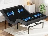 Pipishell Queen Adjustable Bed Frame with Massage, Electric Bed Base with Head & Foot Incline, USB-A & USB-C Ports, LED Under-Bed Lighting, 4 Leg Height Options, and Easy 3-Step Assembly