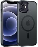 FNTCASE for iPhone 12 Phone Case: for iPhone 12 Pro Magnetic Matte Textured Military Grade Drop Protection Translucent Cell Cover - Slim Durable Shockproof Protective Bumper