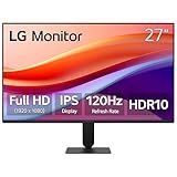 LG 27U411A-B 27-inch Full HD (1920 x 1080) IPS Computer Monitor, 120Hz, HDR10, Reader Mode, Flicker Safe, HDMI, Slim Stand Base, Black