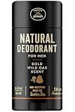 Honestly pHresh Prebiotic Natural Deodorant for Men – Aluminum & Baking Soda Free with 24 Hour Odor Protection. Clean Vegan Deodorant for Sensitive Skin. Made In USA – Bold Wild Oak Scent, 2.5 oz
