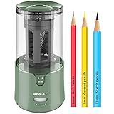 AFMAT Electric Pencil Sharpener, Auto Stop, Super Sharp & Fast, Electric Pencil Sharpener Plug in for 6-12mm No.2/Colored Pencils/Office/Home PS94