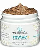 Era Organics Microdermabrasion Facial Scrub & Face Exfoliator - Spa Quality Exfoliating Mask with Manuka Honey Plus Walnut for Blackheads, Buildup, Wrinkles 2oz