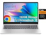 HP Chromebook 15 Laptop ( 15.6" Anti-Glare, Intel N200, 8GB DDR5 RAM, 192GB Storage (64GB eMMC + 128GB SD), 4-Core(> i3-1115G4), Numeric KB) Home & Student, Webcam w/Shutter, Wi-Fi, Chrome OS, Silver