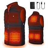 Hoson Electric Heated Vest with 9 Zones for Men & Women - Lightweight Heated Jacket/Sweater for Skating