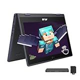 ASUS BR1102FGA 11.6" 2-in-1 Rugged & Spill Resistant Touchscreen Laptop, Intel Celeron N100, 4GB RAM, 288GB Storage(128GB SSD+160GB Docking Station Set), UHD Graphics, WiFi 6, Webcam, Win 11 Pro, Gray