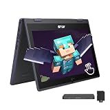 ASUS BR1102FGA 11.6" 2-in-1 Rugged & Spill Resistant Touchscreen Laptop, Intel Celeron N100, 4GB RAM, 288GB Storage(128GB SSD+160GB Docking Station Set), UHD Graphics, WiFi 6, Webcam, Win 11 Pro, Gray