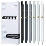 Ddaowanx Gel Pens,6 Pcs 0.7mm Retractable Quick Dry Black Ink Pens