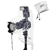 2 Pack Camera Lens Rain Cover Raincoat with Flash Clear Dust Proof Sleeve Protection for Canon EOS 4000D 1200D 90D 80D 77D 70D 5D 6D 7D Mark II R10 R7 R5 R6 Rp R Rebel T8i T7i T7 T6i SL3 SX70 SX60 HS