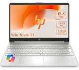 HP 15.6" FHD Laptop, 12th Gen Intel Core i3, 16GB RAM, 512GB PCIe SSD, Windows 11, Fingerprint Reader, Wi-Fi, Bluetooth, Everyday Laptop for Home, Work & Productivity