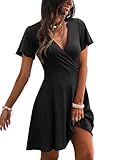 RUMIA Cocktail Dresses for Women Elegant Semi Formal Church Modest Funeral Black Graduation Dress for Work XL