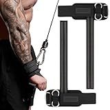MANUEKLEAR Non-Slip Wrist Straps for Weightlifting Deadlifting, Gym Lifting Straps with D Rings for Cable Machine Workout, 10mm Neoprene Padded Weight lifting Wrist Wraps for Men Women (Black, M (6.3-7.5inch))