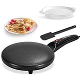 Electric Crepe Maker,8" Nonstick Pan With Spreader And Dipping Tray