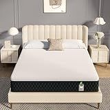 JEEKEA Queen Mattress, 12 Inch Hybrid Mattress, Individually Wrapped Coils, Pressure Relief, Motion Isolation, Medium Firm Mattress in a Box, Suitable for Side Combination Sleepers, CertiPUR-US
