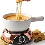 Artestia Electric Dip Warmer & Fondue Pot with Adjustable Temperature – Multi-Purpose Cheese Dip, Queso, Nacho Cheese Sauce, Gravy, Broth Fondue & Hot Fudge Warmer for Parties, White