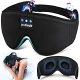 LC-dolida Sleep Headphones, 3D Sleep Mask Bluetooth Wireless Music Eye Mask, Sleeping Headphones for Side Sleepers Sleep Mask with Bluetooth Headphones Ultra-Thin Stereo Speakers Perfect for Sleeping