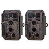 GardePro E5S 2-Pack Trail Camera, 64MP Photo & 1296P HD Video