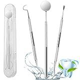 3Pcs Dental Tools, Surgical Stainless Steel Dental Picks for Teeth Cleaning