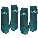 Horntack 2 Pair Splint Boots for Horses Outdoor Sports(Turquoise, Large)