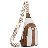 SENDEFN Small Sling Bag for Women Cross Body Bag Trendy Fanny Packs with Adjustable Strap Vegan Leather Anti Theft Chest Bags for Travel