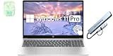 HP 15.6" Touchscreen Business Laptop, 32GB RAM 1.5TB Storage (1TB SSD+512GB Docking Station Set), 6-Cores Intel Core i3, Windows 11 Pro with Microsoft Office Included, PLUSERA Earphones, Silver