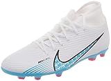 Nike Men's Mercurial Superfly 9 Club Fg/MgSneaker, White Baltic Blue Pink Blast, 11 US