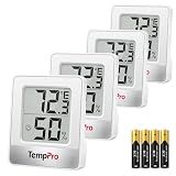 TempPro TP49 4 Pack Digital Hygrometer Indoor Thermometer