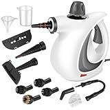 Handheld Pressurized Steam Cleaner with 12 pcs Accessories, Steamer for Cleaning, Steam Cleaner for Home Use, Steamer for Cleaning Car, Furniture, Floor, Upholstery, Grout and Tile, Deep Gray
