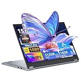 2 in 1 Laptop Computer, 15.6 Inch Convertible Laptop, 16GB DDR4 RAM 512GB SSD Touchscreen Laptop, AMD Ryzen R3 3200U, AMD Radeon, FHD 1920x1080, 360° Rotating Touch Screen, WiFi 5, Backlit Keyboard