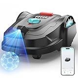 M800Plus GPS+3D Vision Cordless Robot Lawn Mower with Bow-Shaped Path Mowing, APP Control, Robotic Lawnmower with Obstacle Avoidance, Auto-Charging, Height Adjust for Lawns up to 8611 sq.ft