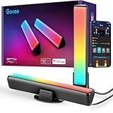 Govee Smart LED Light Bars, Work with Alexa and Google Assistant, RGBICWW WiFi TV Backlights with Scene and Music Modes for Gaming, PC, Living Room Decoration, Black