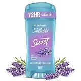 Secret Fresh Antiperspirant Deodorant for Women, 72hr Breathable Sweat & Odor Protection, Instant Freshness & Gentle, PH Balancing Minerals, Clear Gel, Relaxing Lavender Scent, 2.6 oz
