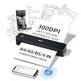 iDPRT Portable-Printer Wireless for Travel, 300DPI Inkless-Thermal-Small-Printer for Home Use, Office, Vehicles, Mobile Bluetooth Printers Supports 8.5" x 11" US Letter&A4&A5 Size, for Phone & PC
