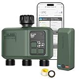 Smart Sprinkler Timer 3 Zone for Garden Hose, WiFi Water Timer with 984ft RF Range, Smart Lawn Watering System Irrigation Controller, APP/Voice Control, Rain Delay, Automatic/Manual Irrigation