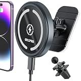 OHLPRO for MagSafe Car Mount Charger iPhone Wireless Car Charger, Stick on Dashboard Magnetic Phone Holder Mount for iPhone 17 Pro Max 16 15 14 Series, 15W Fast Charging, Aluminum Shell