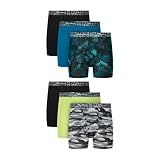 Hanes Boys' Moves Performance Underwear Boxer Brief, 6-pack, All Over Mesh Moisture Wicking Boxer Briefs, Medium