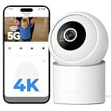 IMILAB 4K 8MP Security Camera Indoor, 360° View Pet/Dog/Baby Camera with Xiaomi Home App, 2.4G/5G WiFi Plug-in Room Cam, Color Night Vision, Pet&Human Track, Two-Way Audio, No Subscription(C40)