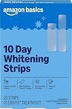 Amazon Basics 10 Day Teeth Whitening Strips Kit, 10 Treatments, 1-Pack, Packaging May Vary