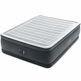 Intex Dura-Beam Deluxe Comfort-Plush Elevated: Fiber-Tech – Queen Size – Built-in Electric Pump – 18in Bed Height – 600lb Weight Capacity