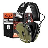 PROHEAR Electronic Ear Protection for Shooting with 4X Sound Amplification, Gun Range Hearing Protection Muffs, NRR 23dB Noise Reduction Headphones for Hunting, Green